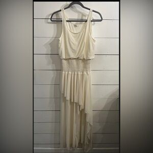Mia Joy Vanessa Maxi Dress Cream Medium Sleeveless Smocked Joyfolie Stretch Med